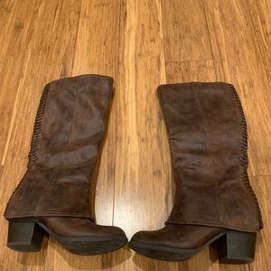 Faux Leather Riding Boots